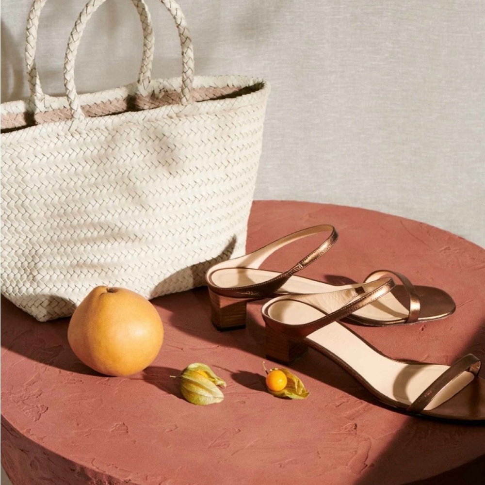 Club Monaco Elegant Brown Bronze Sandals - Picture 8 of 9